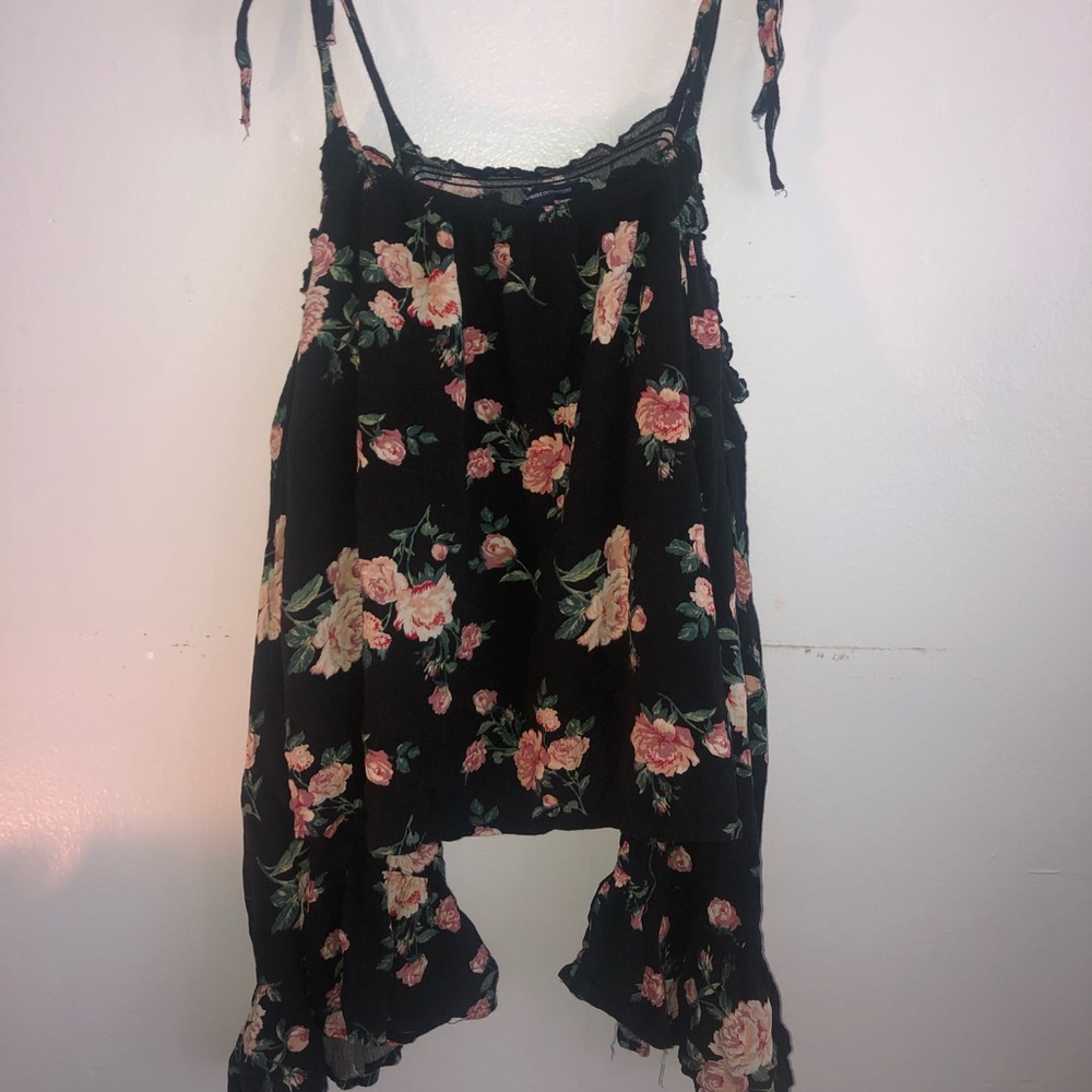 American Eagle Off the Shoulder Floral Top, Size L